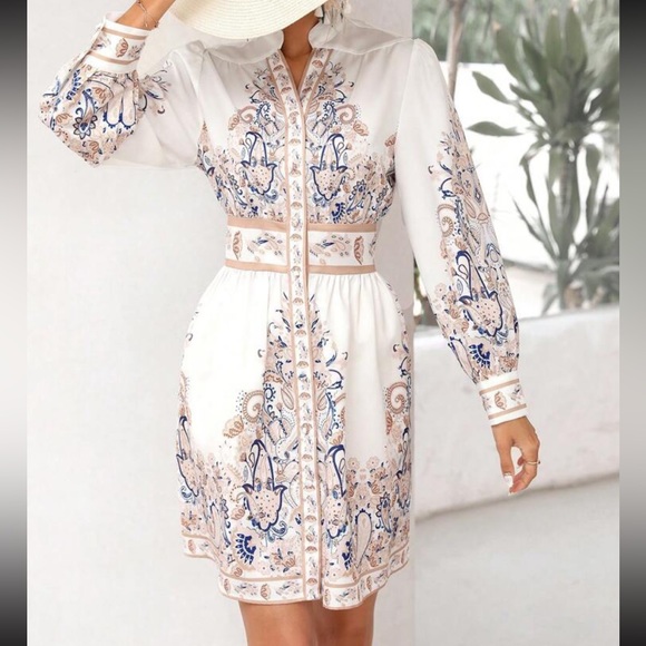 Rhea - Classic Retro Button Down Shirt Dress main image 1